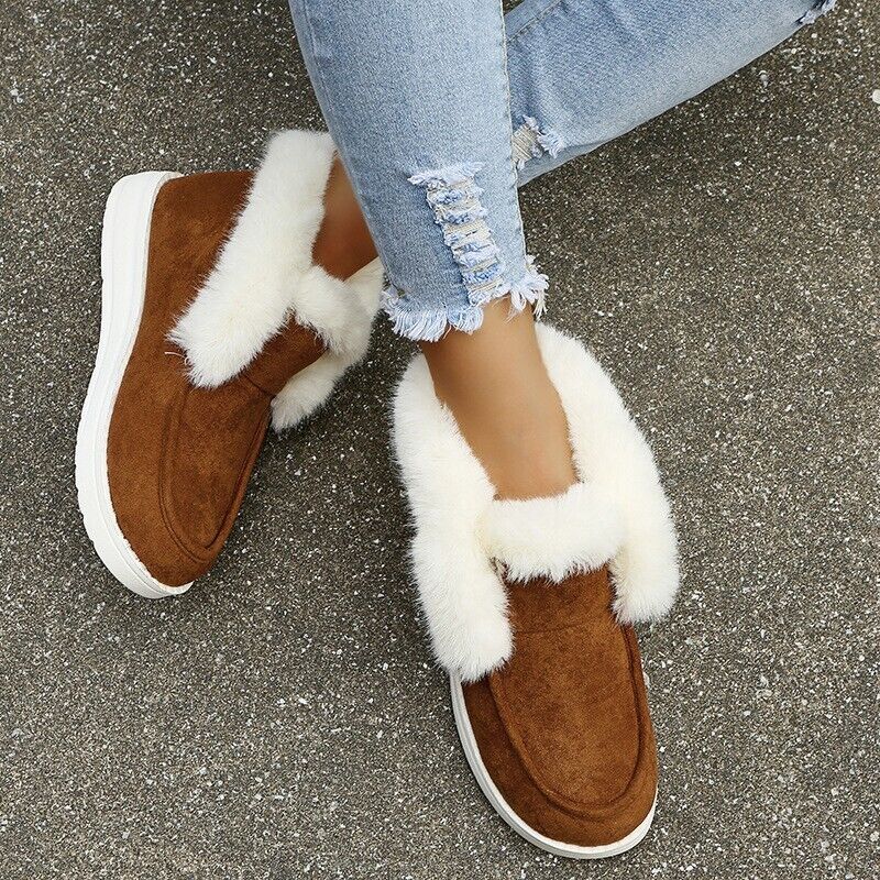 Grace | Relaxed Fur-Lined Slip-On Winter Slippers