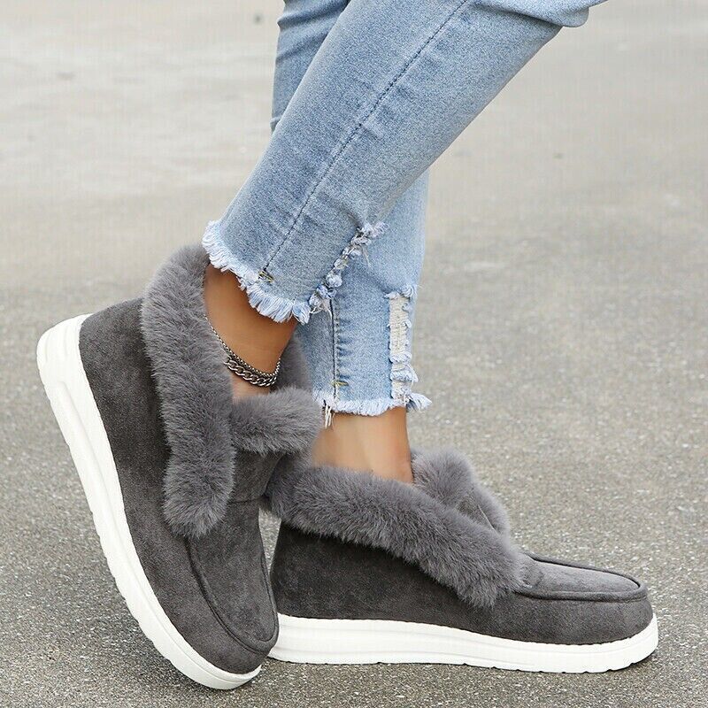 Grace | Relaxed Fur-Lined Slip-On Winter Slippers