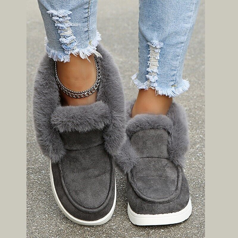 Grace | Relaxed Fur-Lined Slip-On Winter Slippers