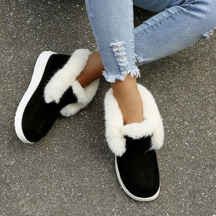 Grace | Relaxed Fur-Lined Slip-On Winter Slippers