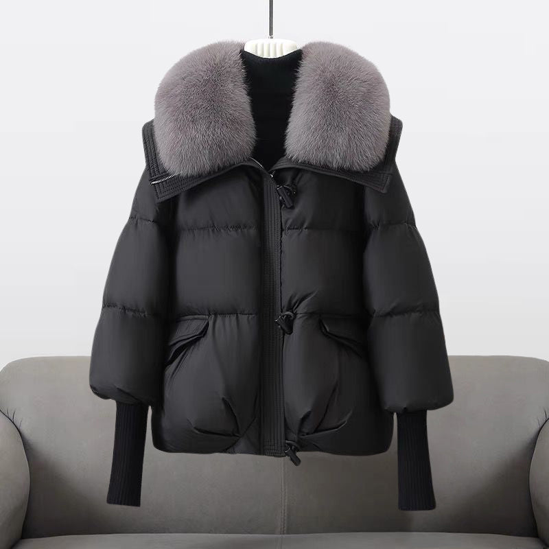 Grace | Sophisticated Oversized Hooded Fur Coat Puffer Jacket