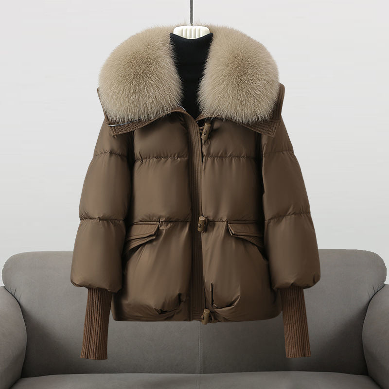 Grace | Sophisticated Oversized Hooded Fur Coat Puffer Jacket