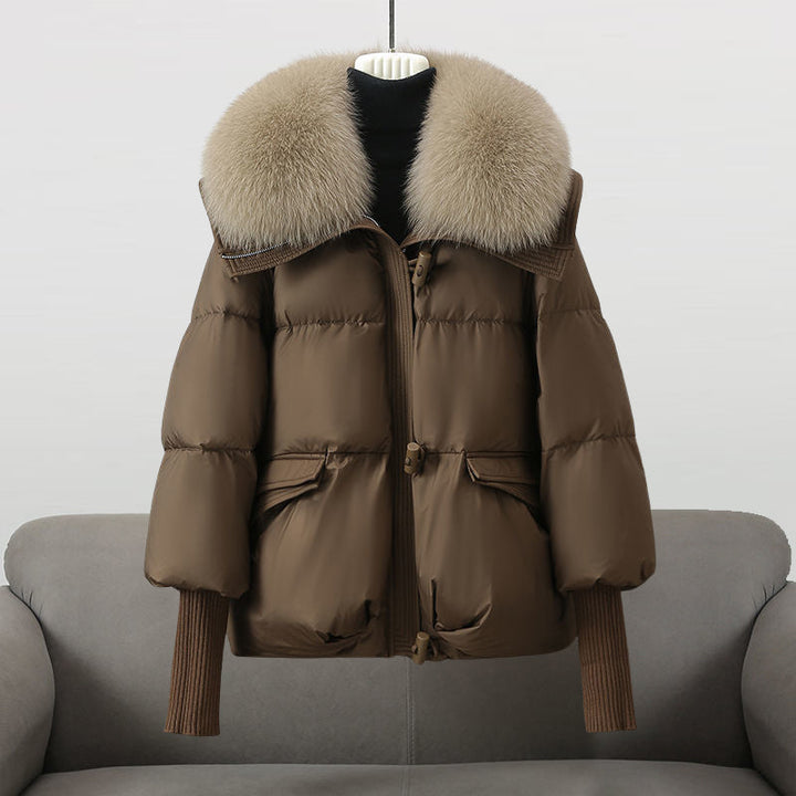 Grace | Sophisticated Oversized Hooded Fur Coat Puffer Jacket