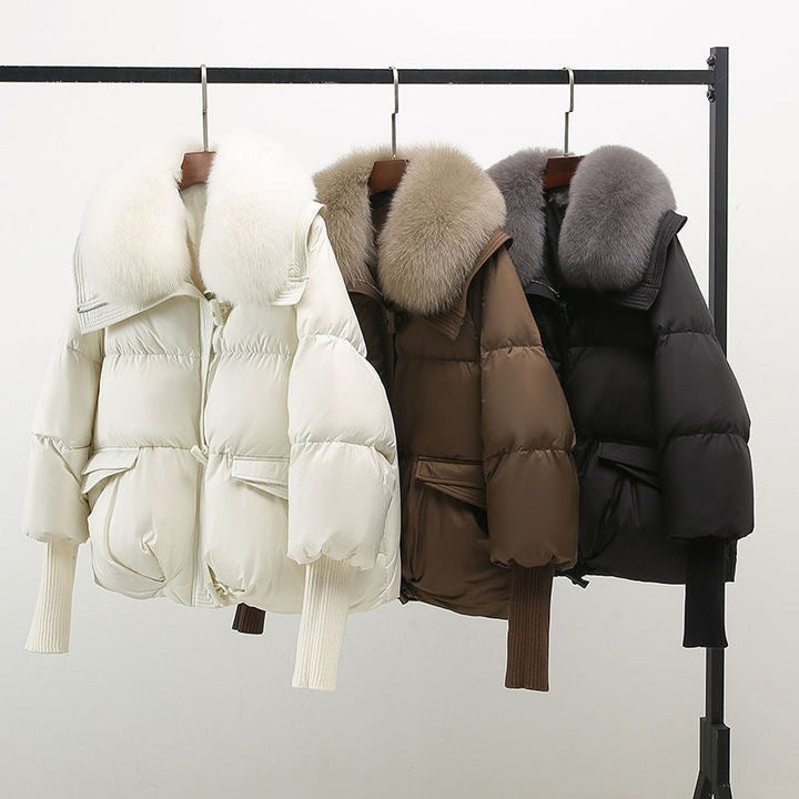 Grace | Sophisticated Oversized Hooded Fur Coat Puffer Jacket