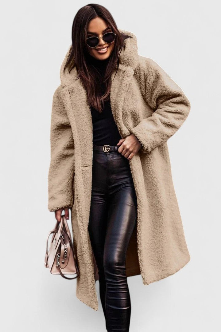 Grace | Stylish Oversized Longline Sherpa Jacket Women