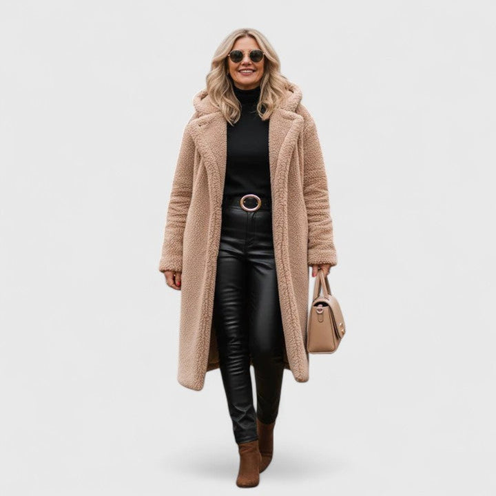 Grace | Stylish Oversized Longline Sherpa Jacket Women