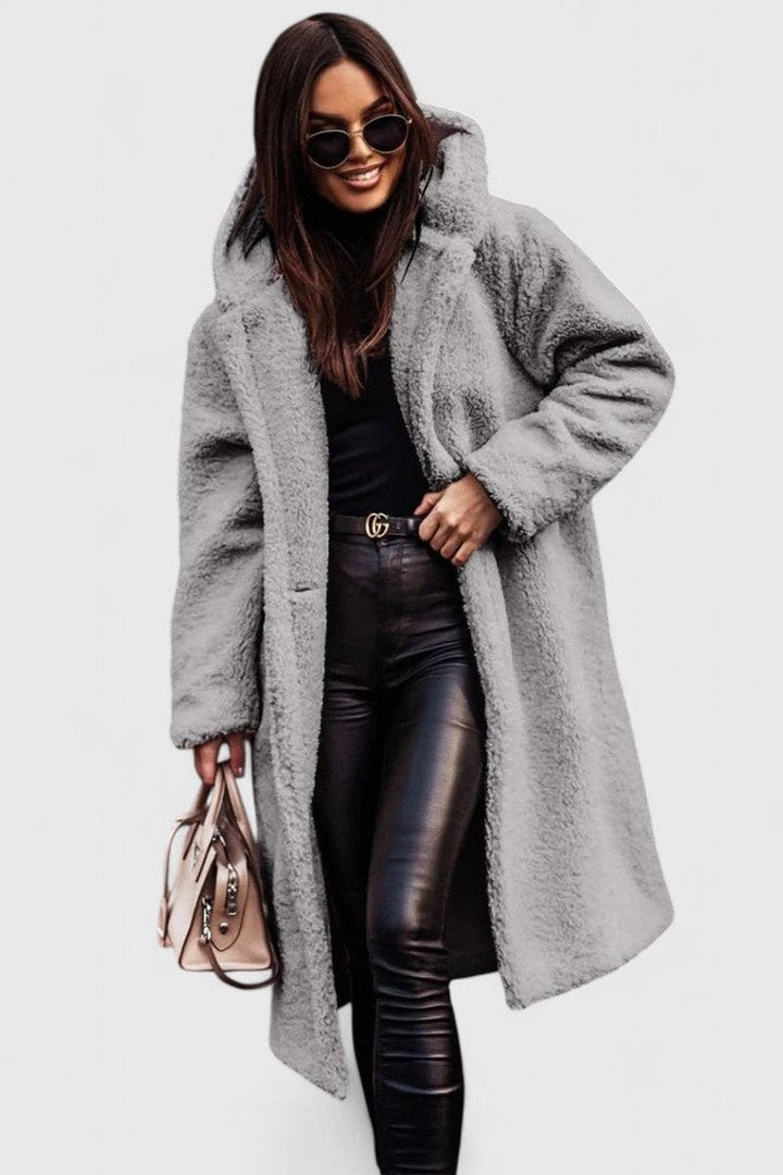 Grace | Stylish Oversized Longline Sherpa Jacket Women