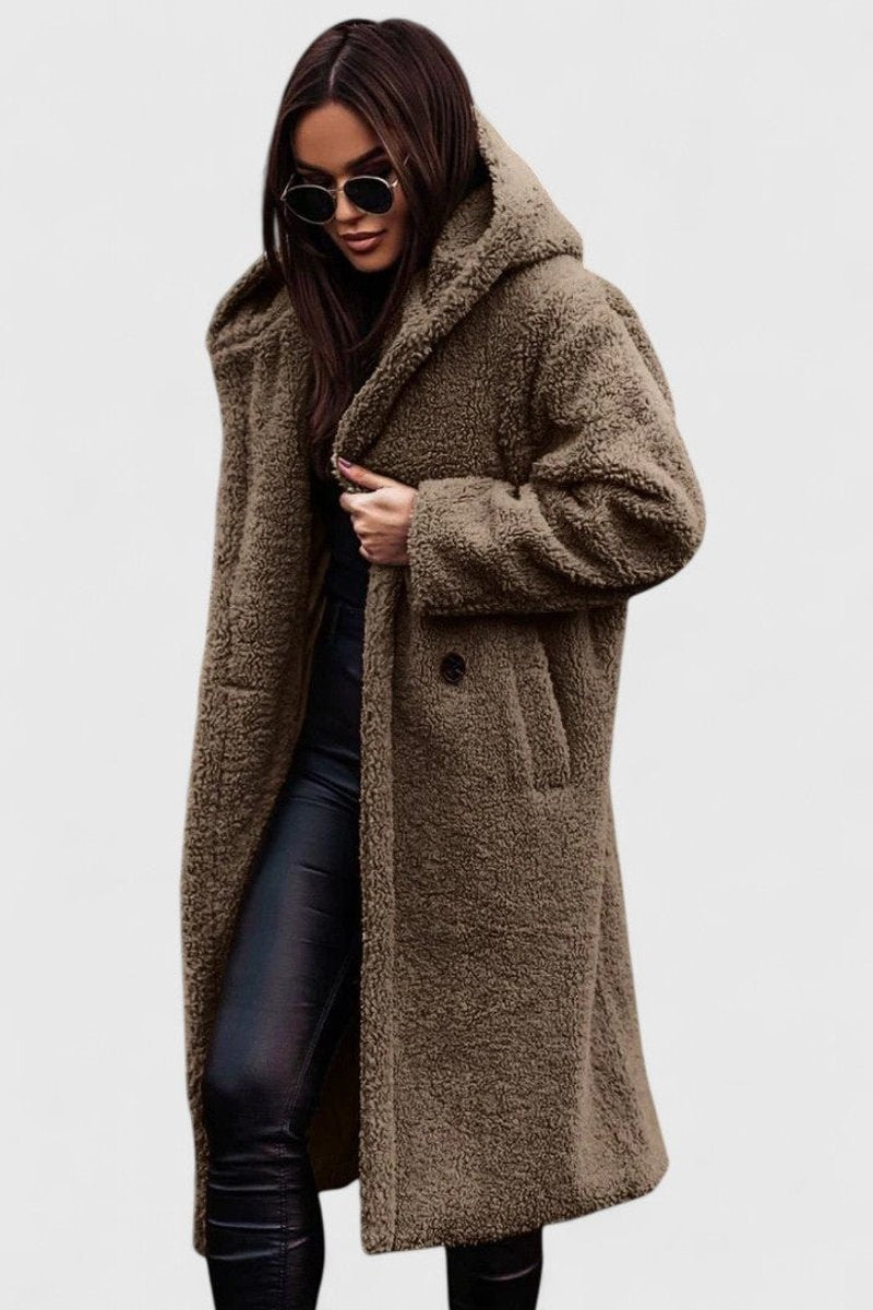 Grace | Stylish Oversized Longline Sherpa Jacket Women