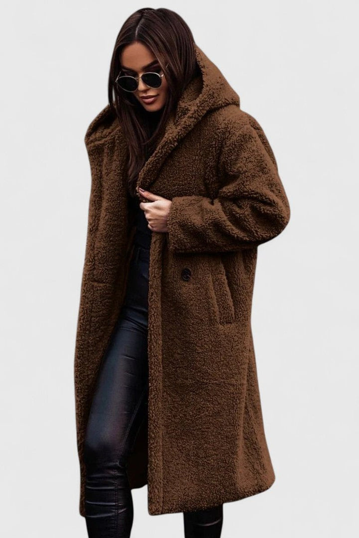 Grace | Stylish Oversized Longline Sherpa Jacket Women