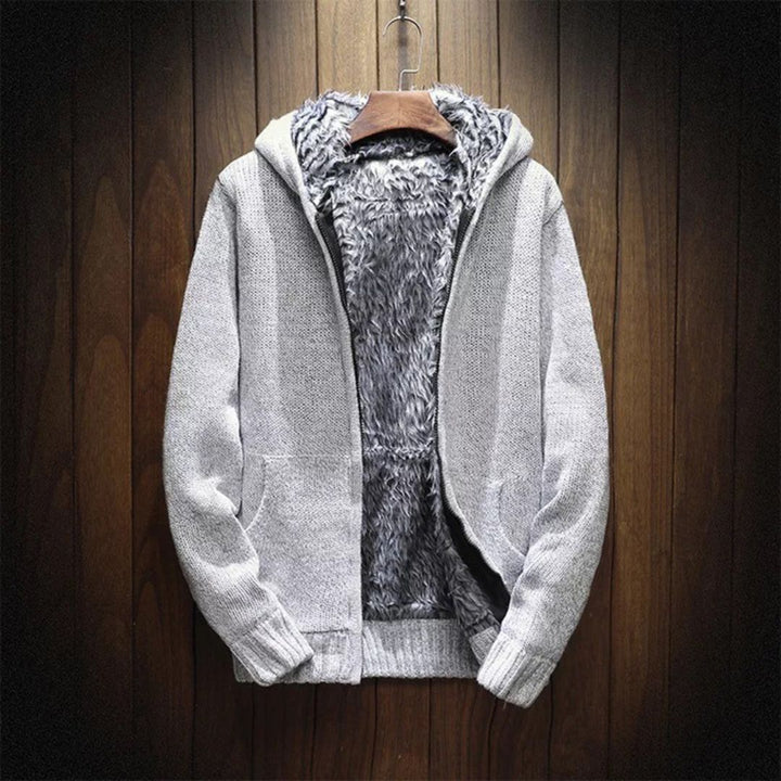 Gregory | Plush-Lined Knit Zip Up Mens Hoodies