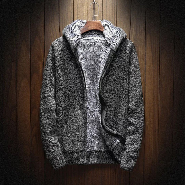 Gregory | Plush-Lined Knit Zip Up Mens Hoodies