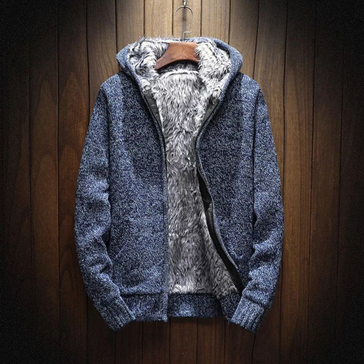Gregory | Plush-Lined Knit Zip Up Mens Hoodies