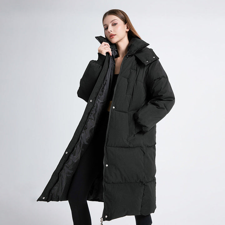 Hannah | Long Hooded Quilted Winter Puffer Jacket