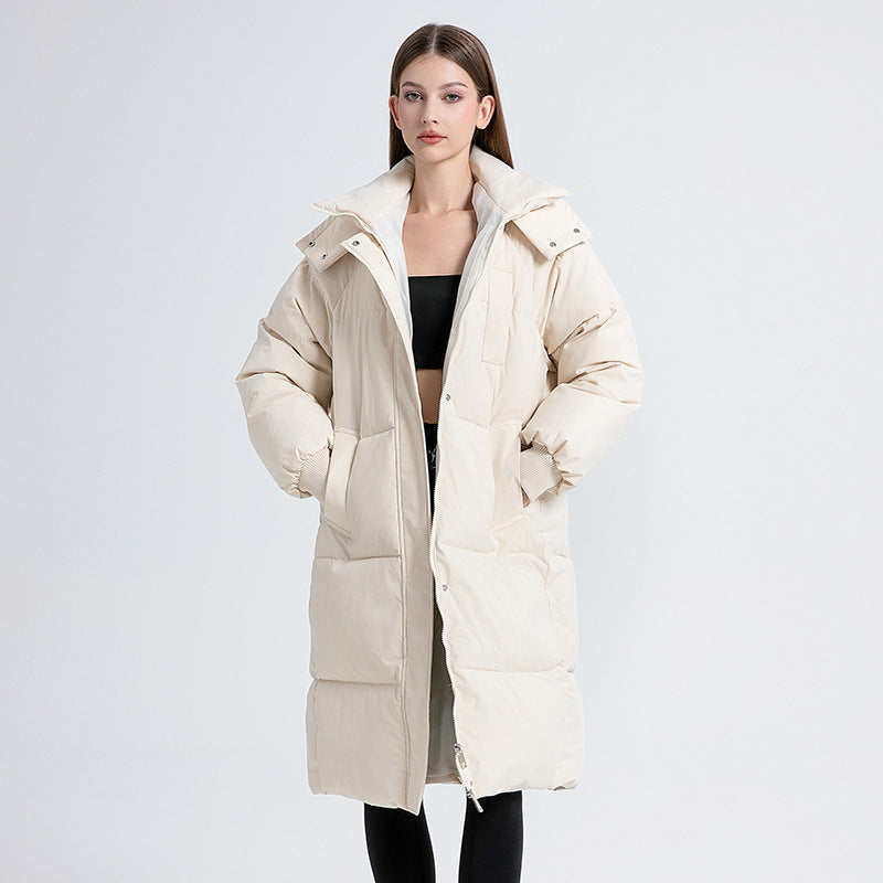Hannah | Long Hooded Quilted Winter Puffer Jacket