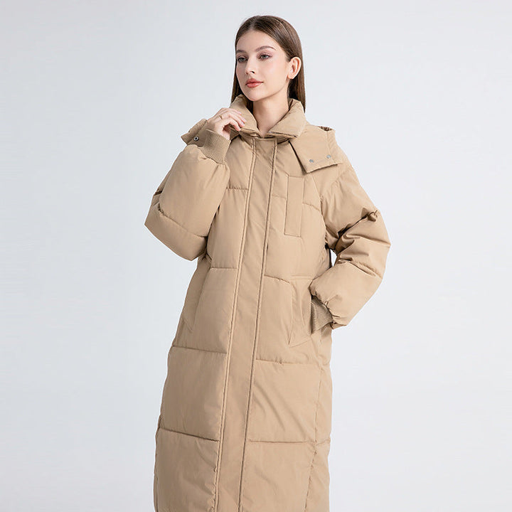 Hannah | Long Hooded Quilted Winter Puffer Jacket
