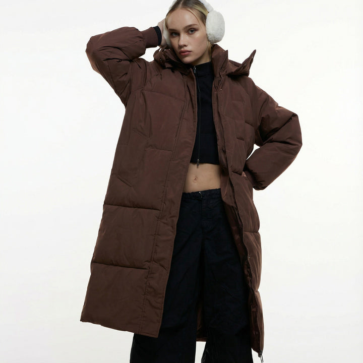 Hannah | Long Hooded Quilted Winter Puffer Jacket