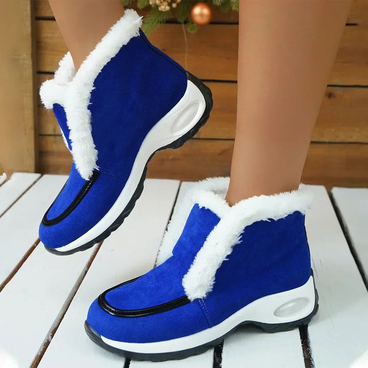 Heather | Plush Trim Platform Ankle Snow Boots