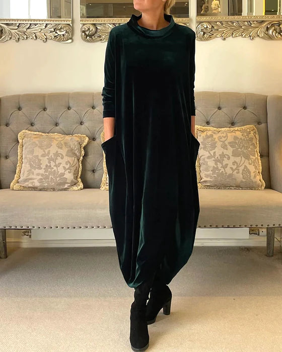 Heather | Timeless Cowl Neck Midi Christmas Dress
