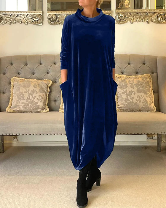 Heather | Timeless Cowl Neck Midi Christmas Dress