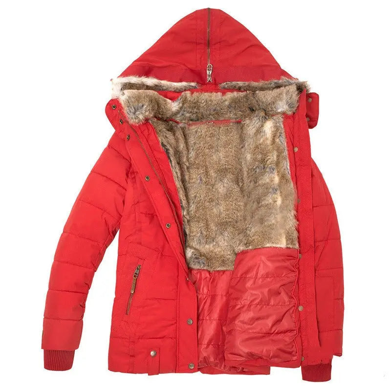 Helen | Classic Fitted Hooded Puffer Jacket with Faux Fur Trim