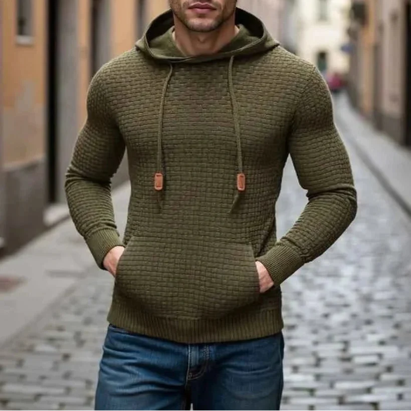 Henry | Classic Textured Knit Pullover Mens Hoodies