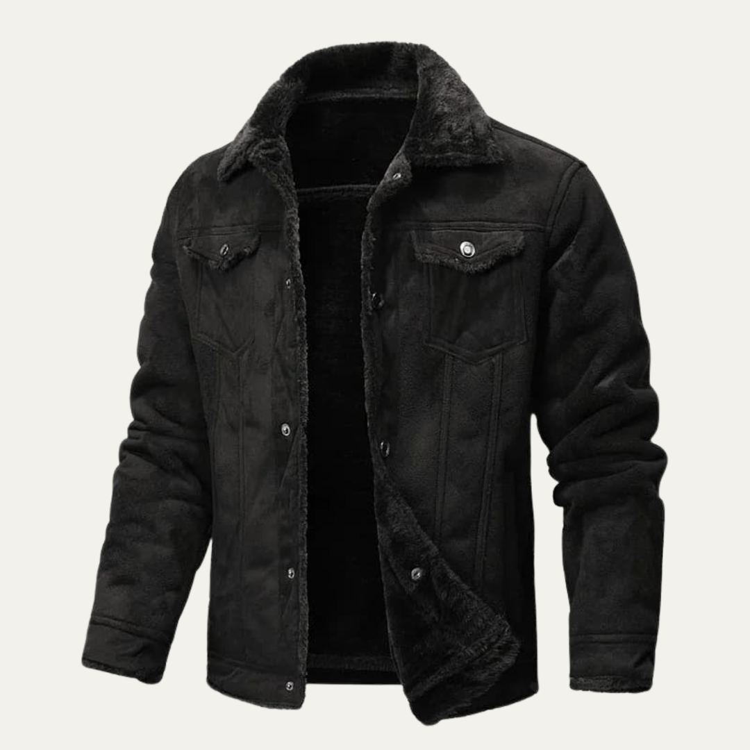 Henry | Timeless Shearling-Collar Biker Leather Jacket