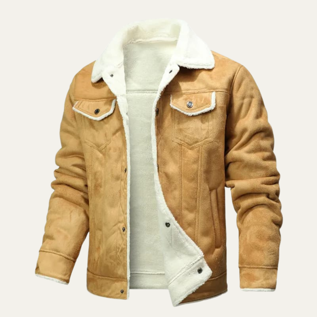 Henry | Timeless Shearling-Collar Biker Leather Jacket