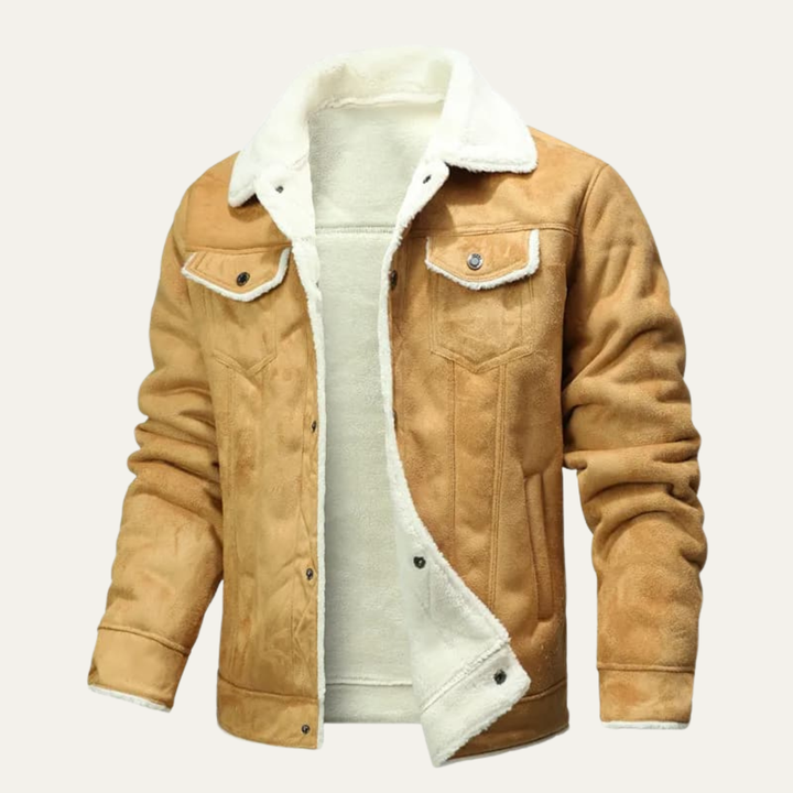 Henry | Timeless Shearling-Collar Biker Leather Jacket
