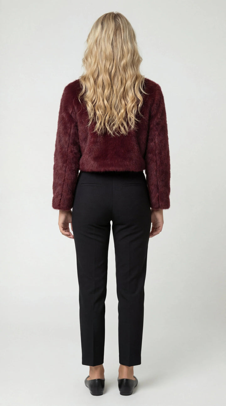 Isabella | Relaxed Cropped Faux Fur Coat with Open Front