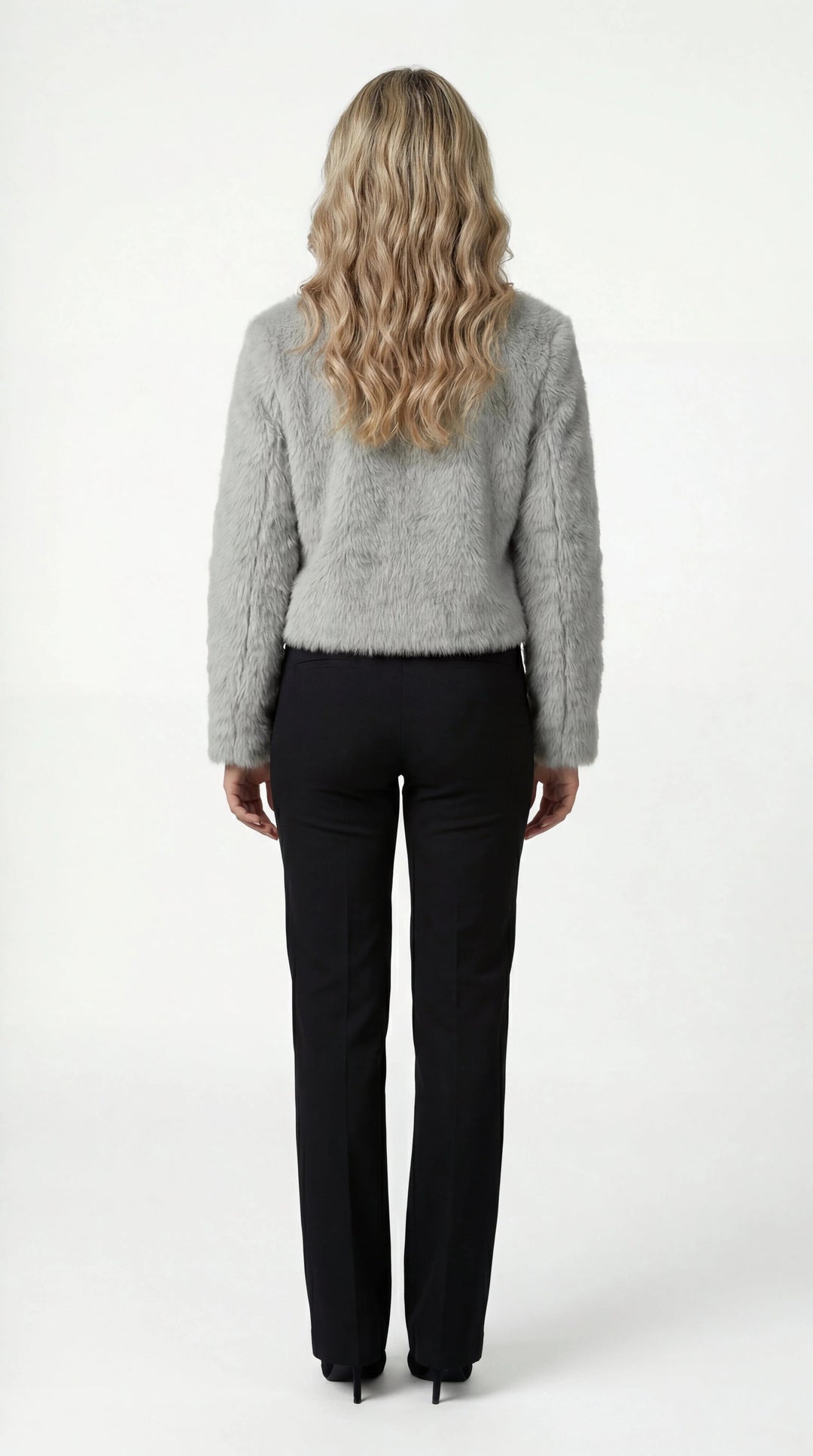 Isabella | Relaxed Cropped Faux Fur Coat with Open Front