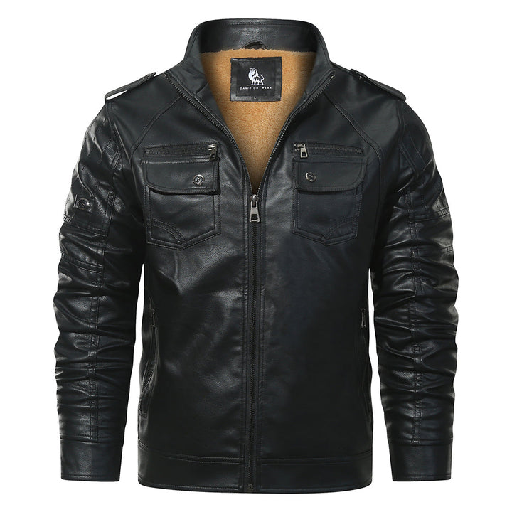 Jack | Lined Zip-Up Biker Leather Jacket