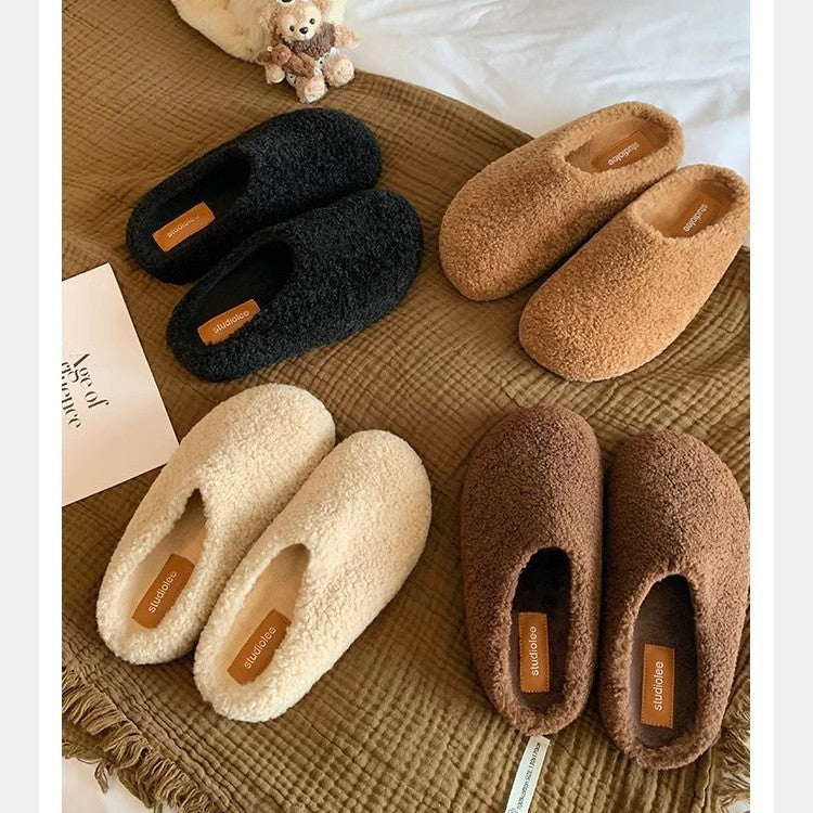 Jacqueline | Chic Cozy Teddy Fleece House Slippers