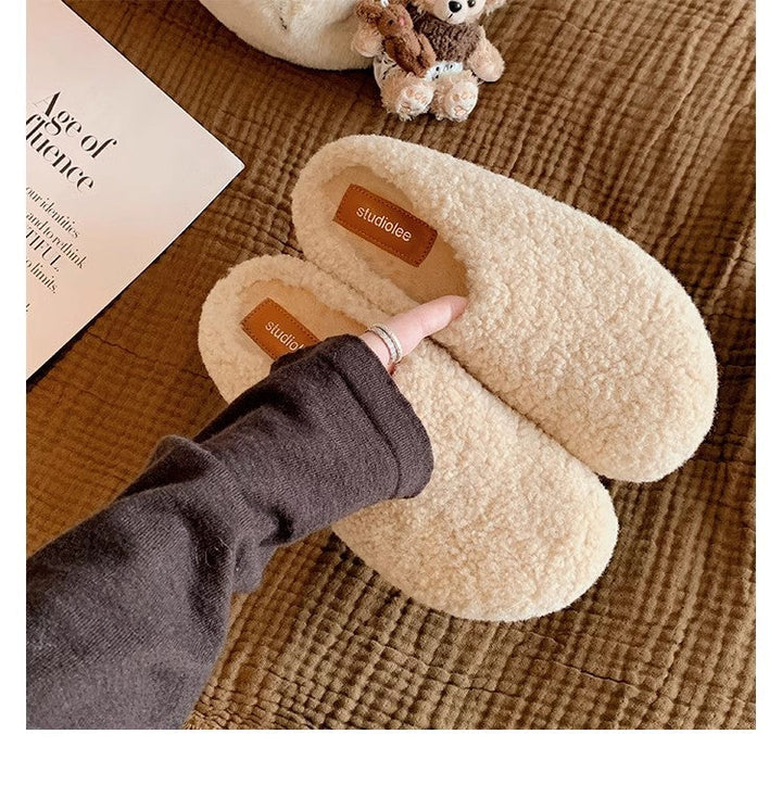 Jacqueline | Chic Cozy Teddy Fleece House Slippers