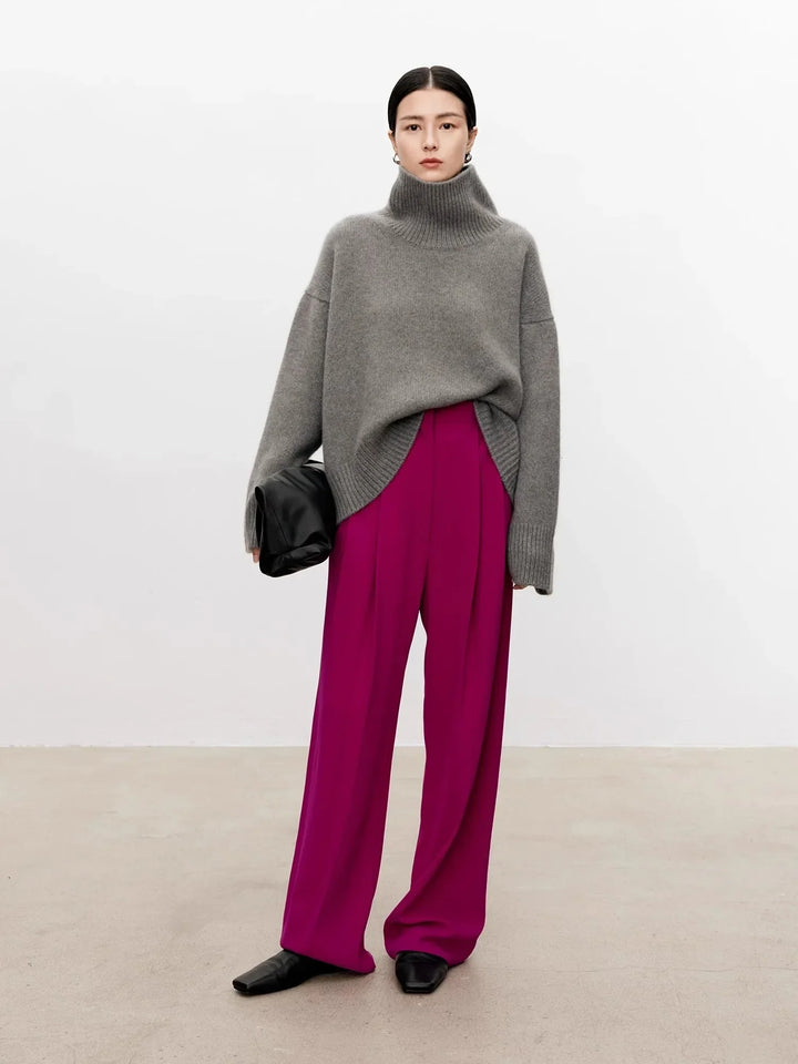 Jacqueline | Chic Oversized Balloon Sleeve Turtleneck Sweater