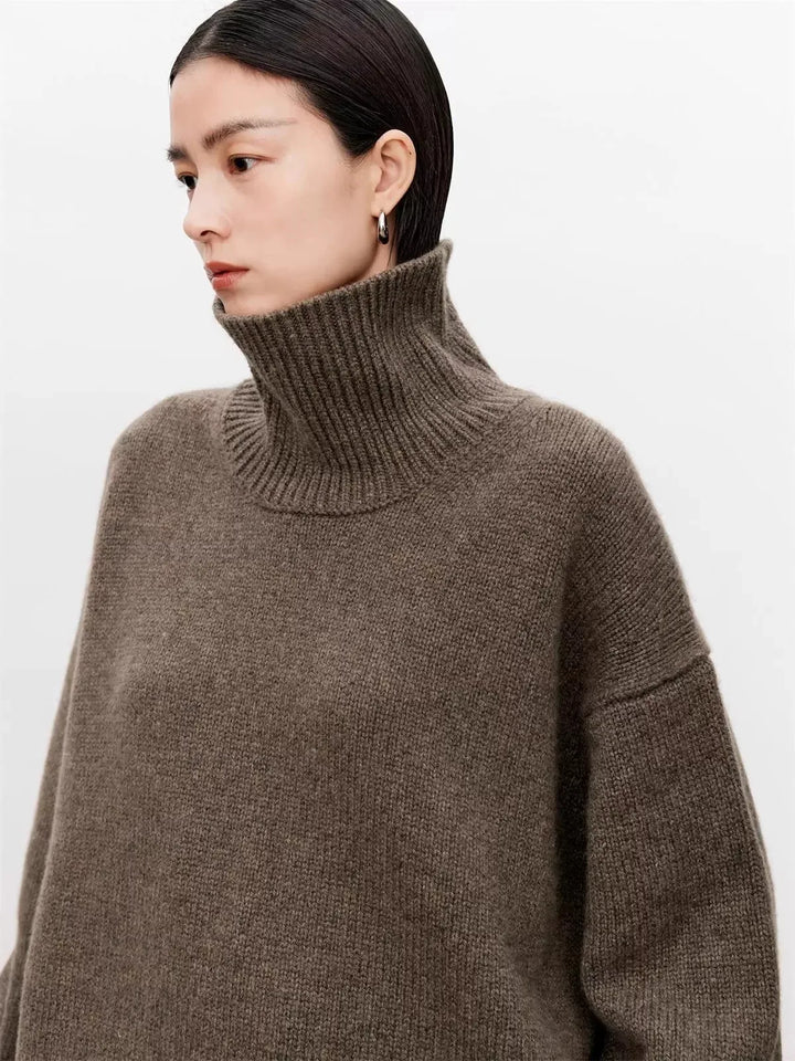 Jacqueline | Chic Oversized Balloon Sleeve Turtleneck Sweater
