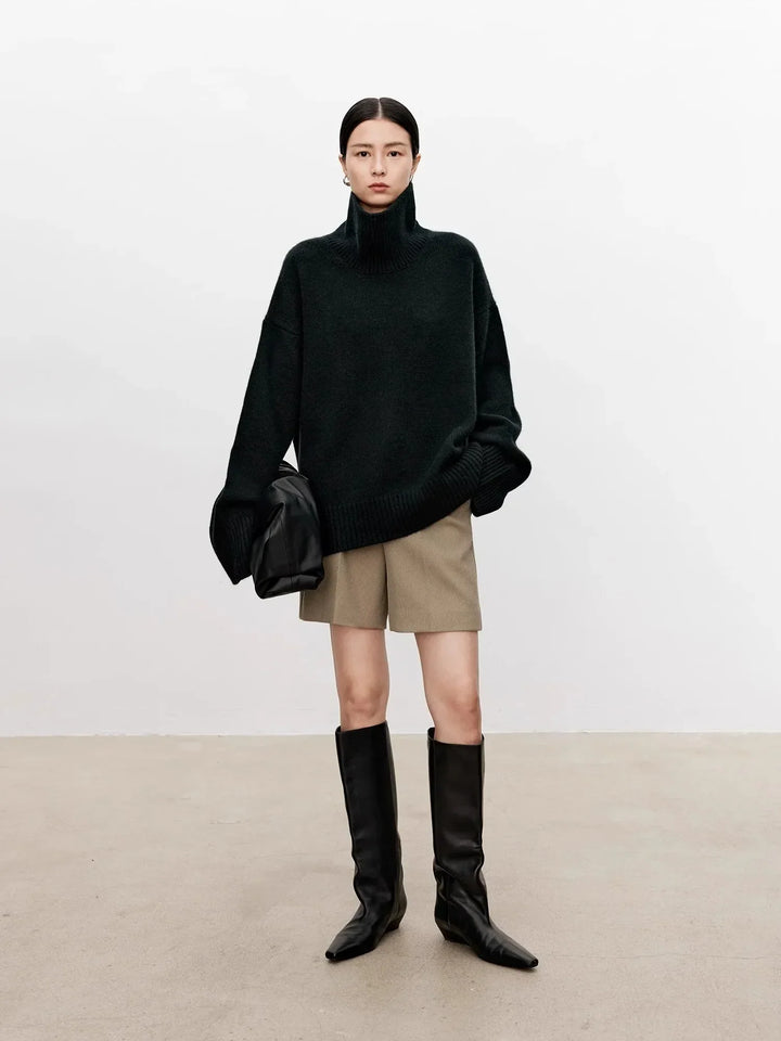 Jacqueline | Chic Oversized Balloon Sleeve Turtleneck Sweater