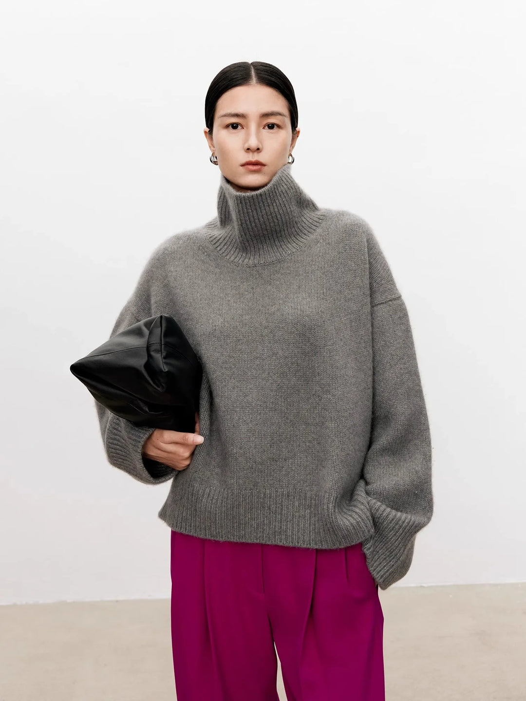 Jacqueline | Chic Oversized Balloon Sleeve Turtleneck Sweater