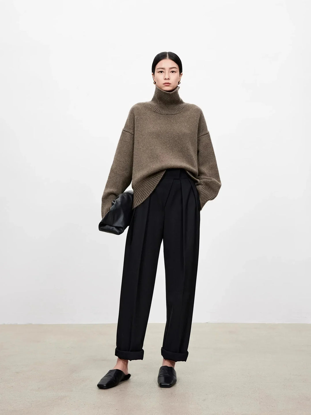 Jacqueline | Chic Oversized Balloon Sleeve Turtleneck Sweater