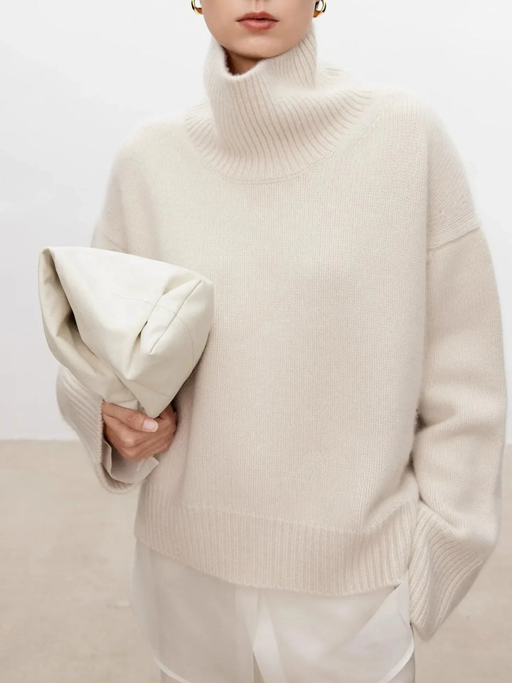 Jacqueline | Chic Oversized Balloon Sleeve Turtleneck Sweater
