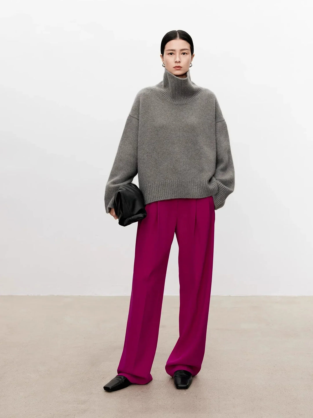 Jacqueline | Chic Oversized Balloon Sleeve Turtleneck Sweater