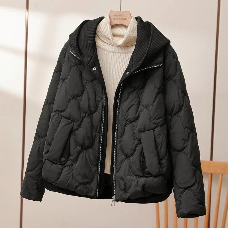 Jacqueline | Sophisticated Hooded Quilted Puffer Jacket