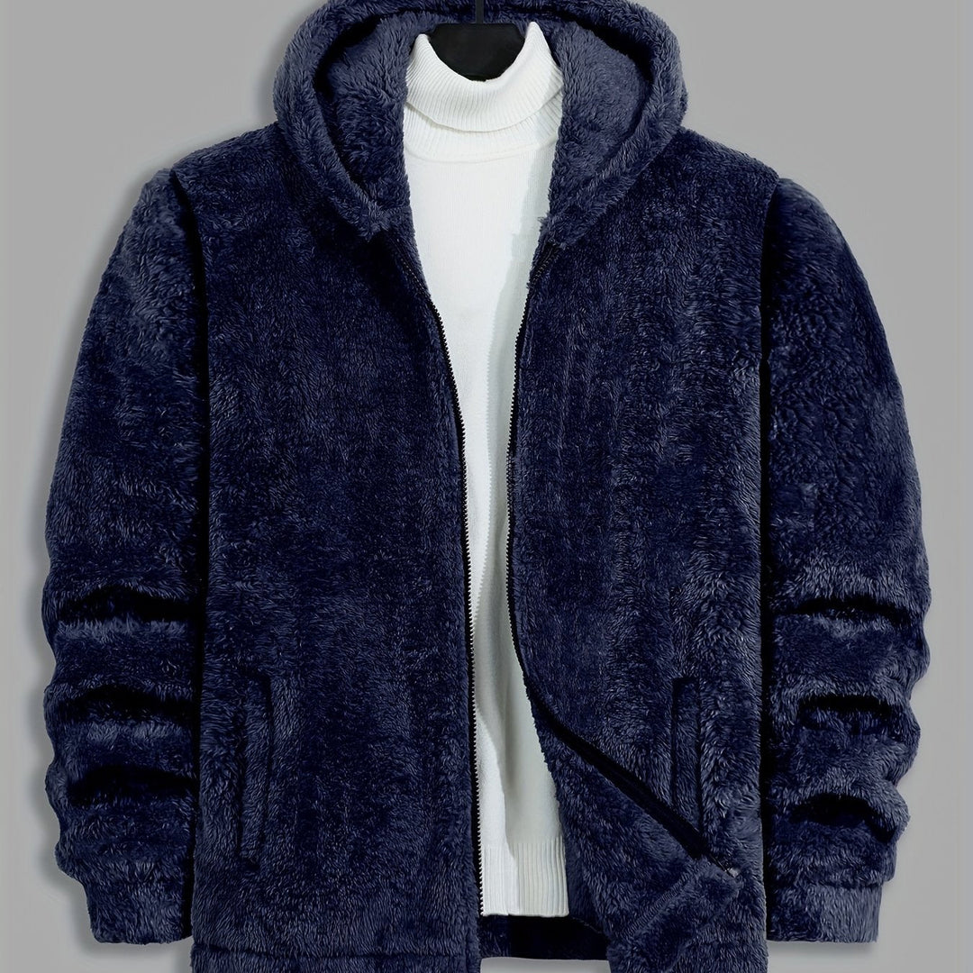 James | Cozy Plush Full Zip Mens Hoodies