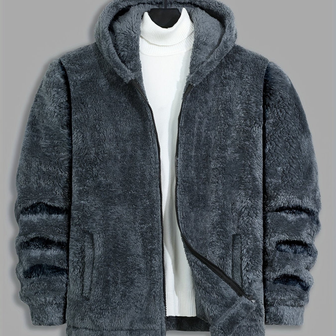 James | Cozy Plush Full Zip Mens Hoodies