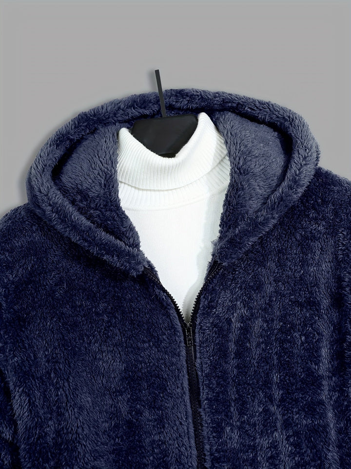 James | Cozy Plush Full Zip Mens Hoodies