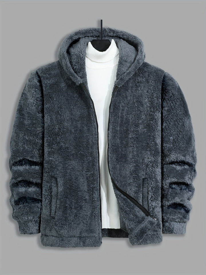 James | Cozy Plush Full Zip Mens Hoodies