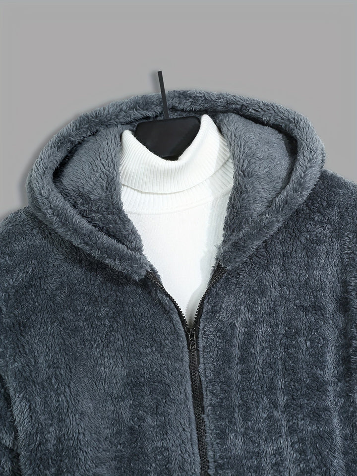 James | Cozy Plush Full Zip Mens Hoodies