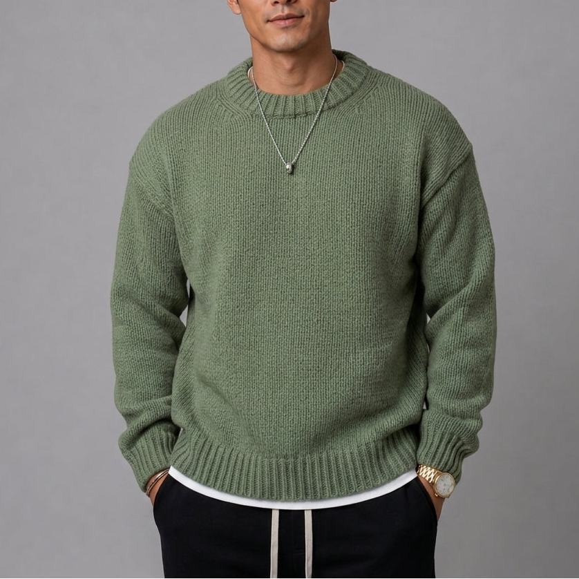James | Elegant Ribbed Crewneck Sweatshirt