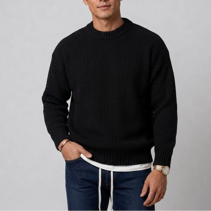 James | Elegant Ribbed Crewneck Sweatshirt