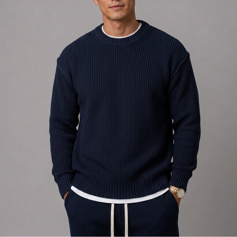 James | Elegant Ribbed Crewneck Sweatshirt