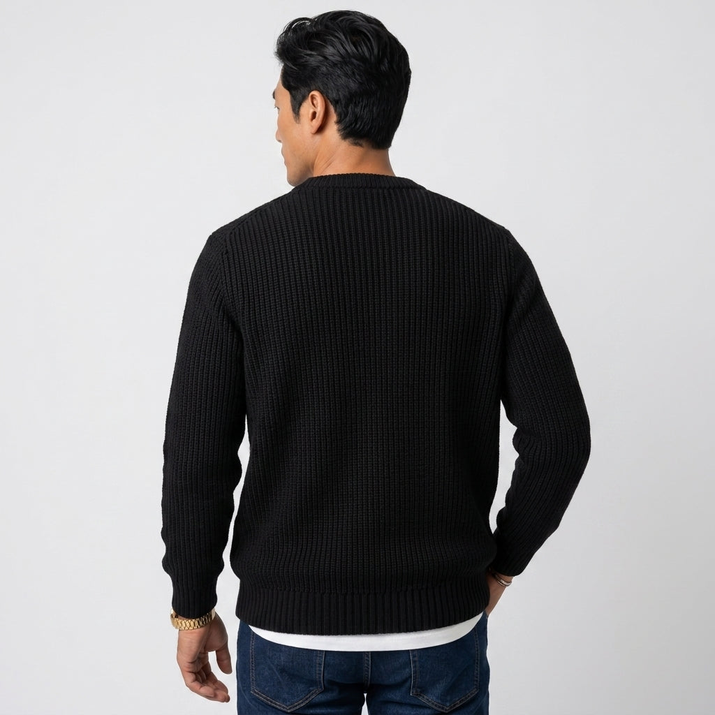 James | Elegant Ribbed Crewneck Sweatshirt